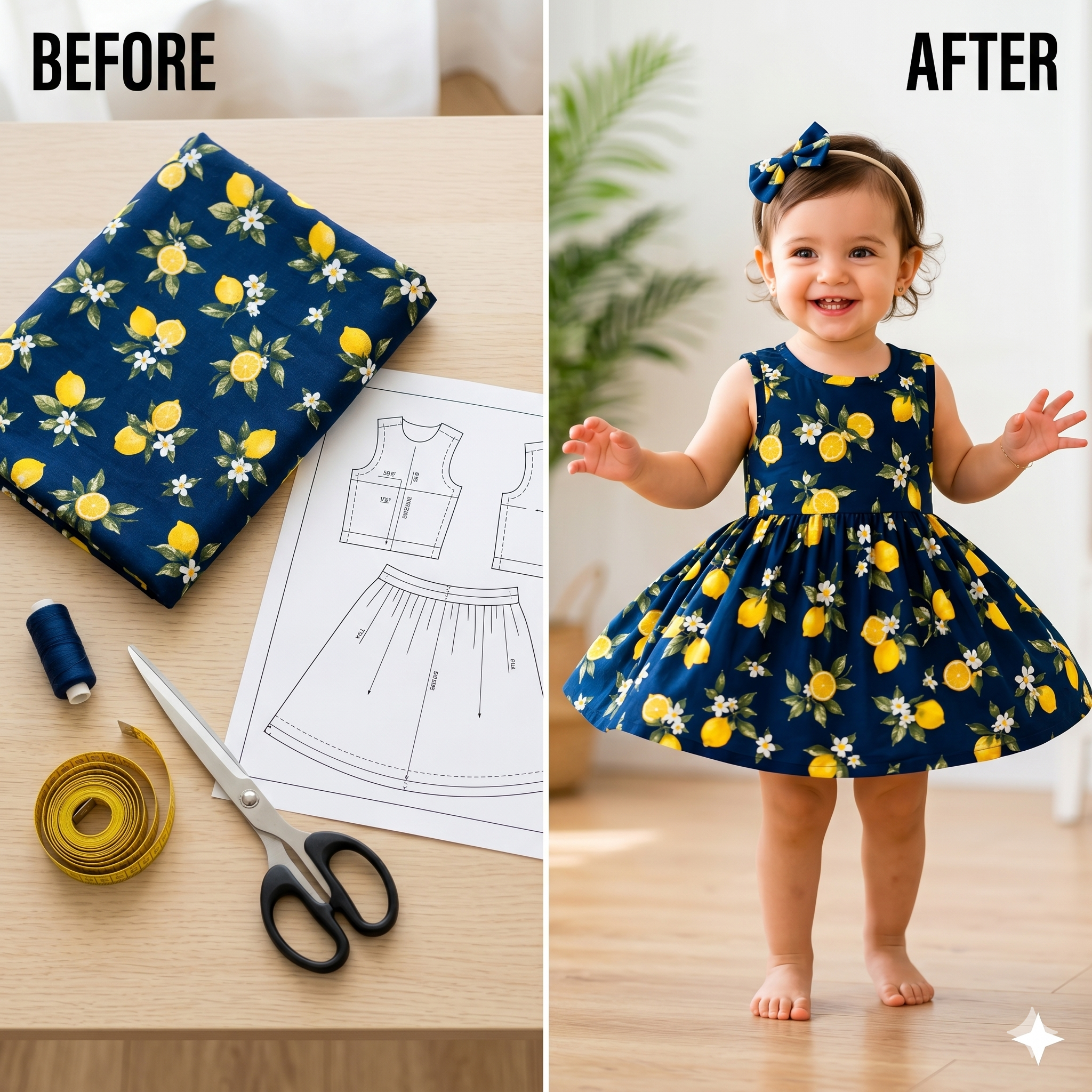 Baby Frock Sewing Pattern PDF, Kids Sewing Pattern, Girls Sleeveless Dress Tutorial, Toddlers Sewing, A0 A4 Patterns, Instant Download