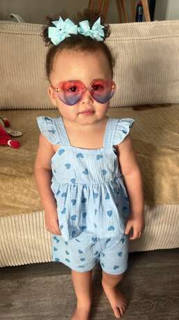 Baby Girl Heart Print Ruffle Peplum Top & Shorts Set – Instant Download PDF Sewing Pattern