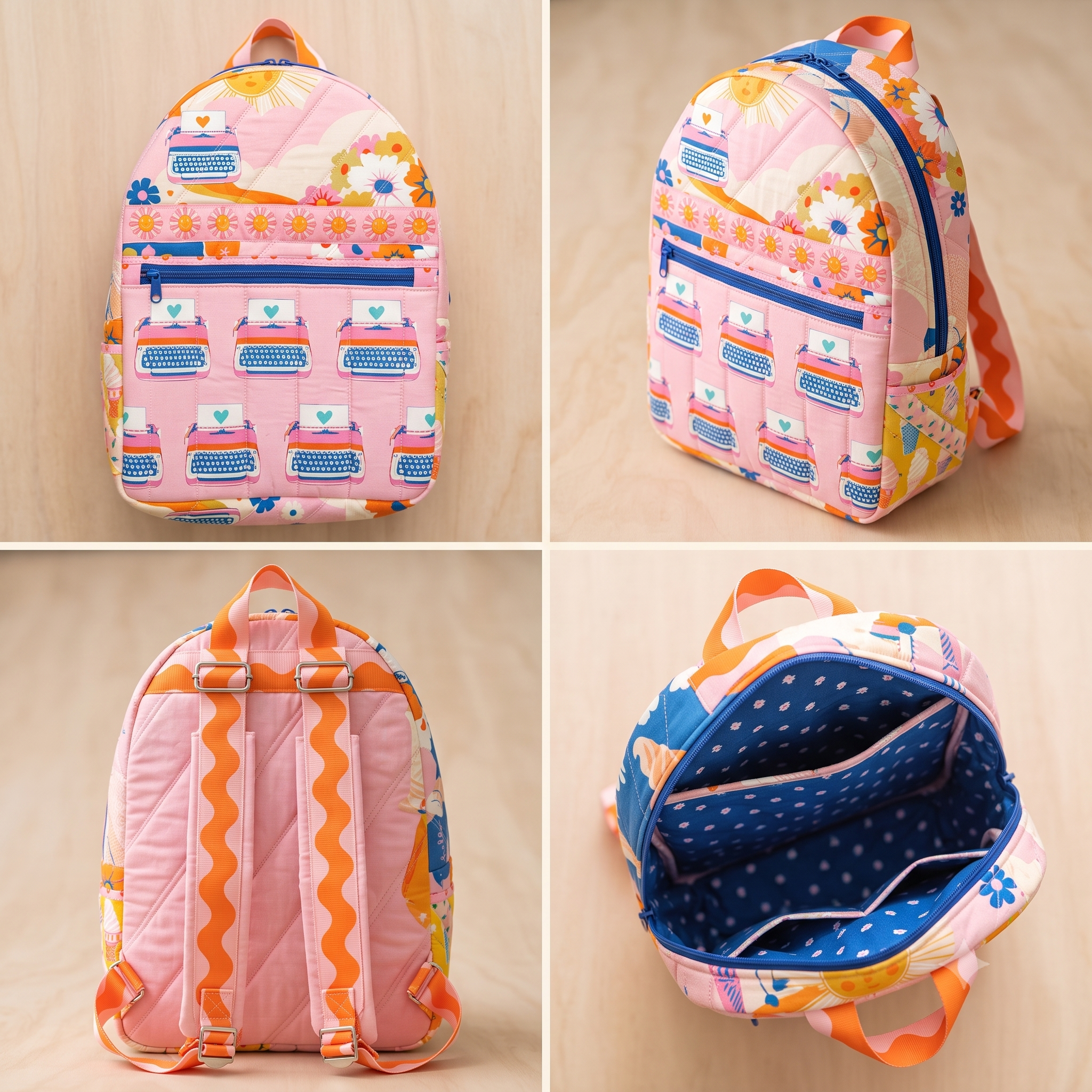 Backpack PDF Sewing Pattern, Quilted Laptop Backpack Pattern, School Bag Sewing Pattern, Travel Backpack Instant Download