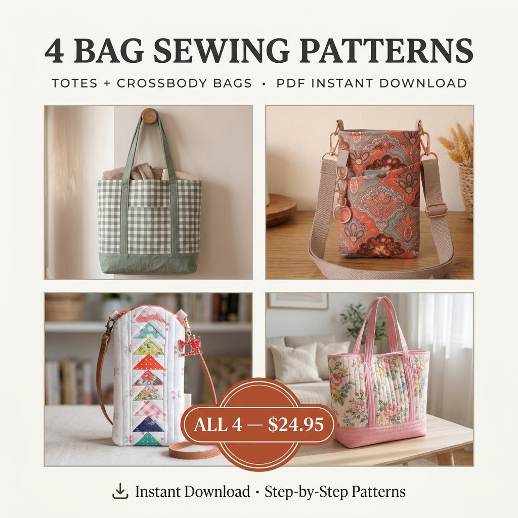 The Everyday Bag Collection – 4 PDF Sewing Patterns