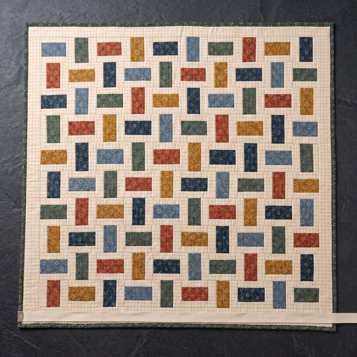 Brick Quilt Pattern PDF, Beginner Quilt, 66 x 78 in Throw Quilt