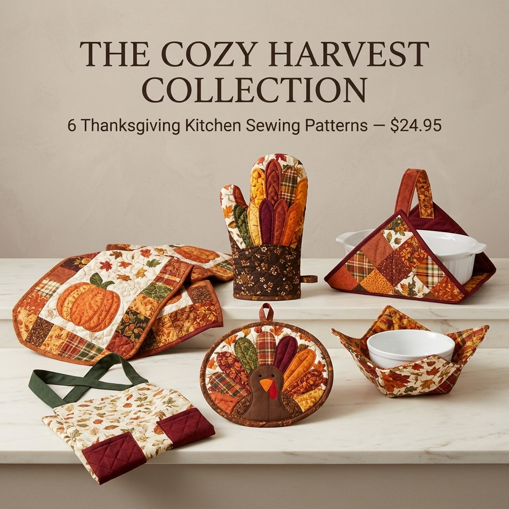 Thanksgiving Kitchen Sewing Bundle – 6 PDF Sewing Patterns