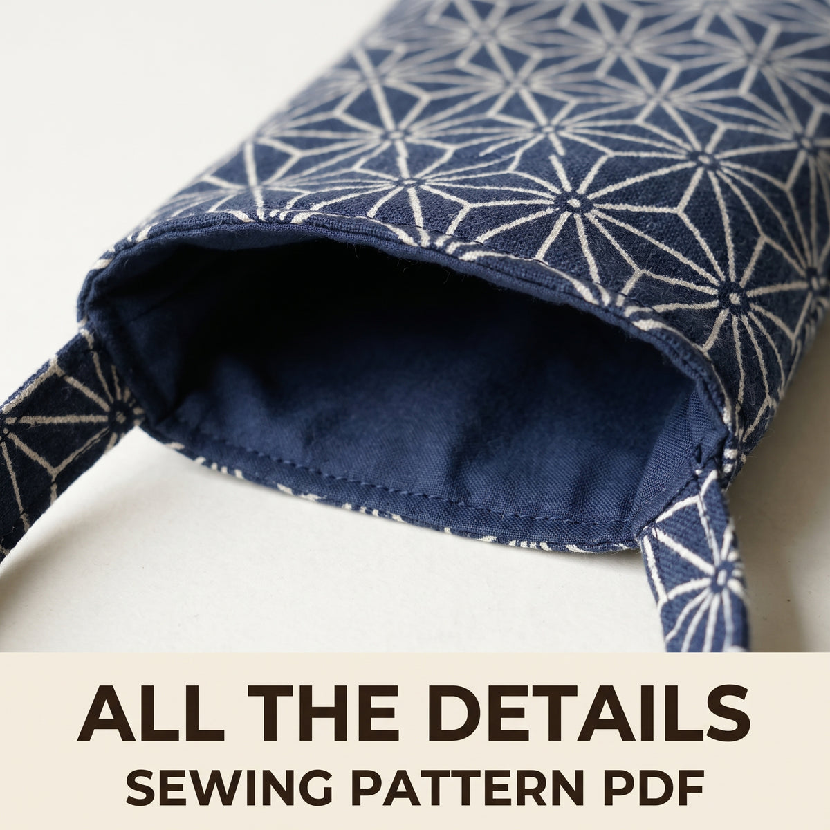 Crossbody Bag Sewing Pattern PDF, 4 Sizes Small to Extra Large, Square Bottom Fabric Bag with Magnetic Clasp