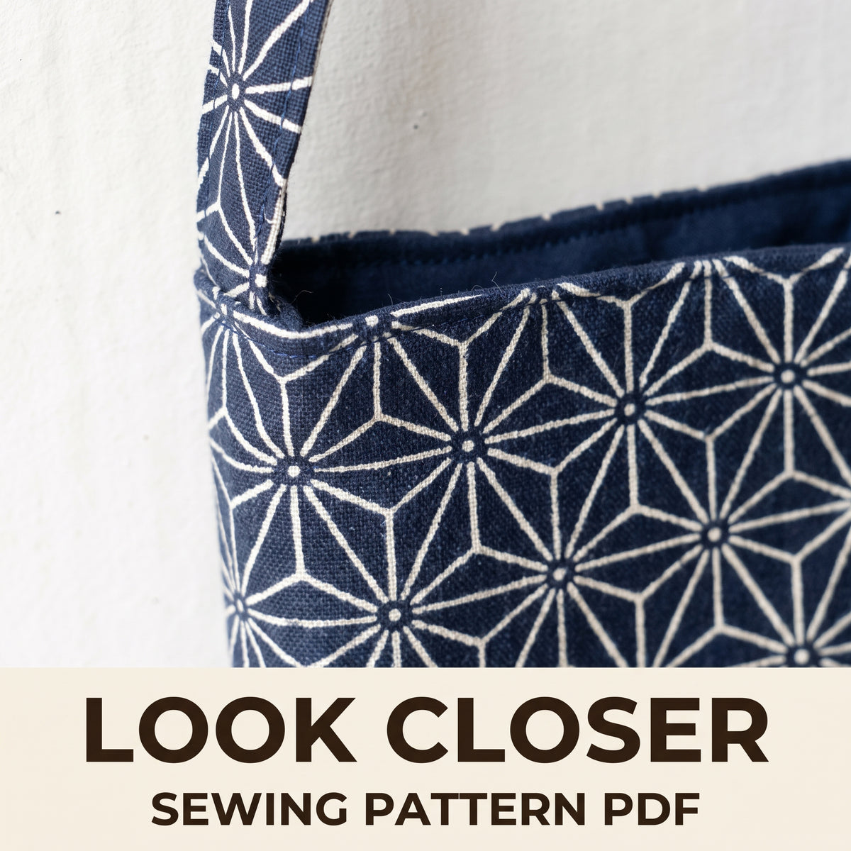 Crossbody Bag Sewing Pattern PDF, 4 Sizes Small to Extra Large, Square Bottom Fabric Bag with Magnetic Clasp