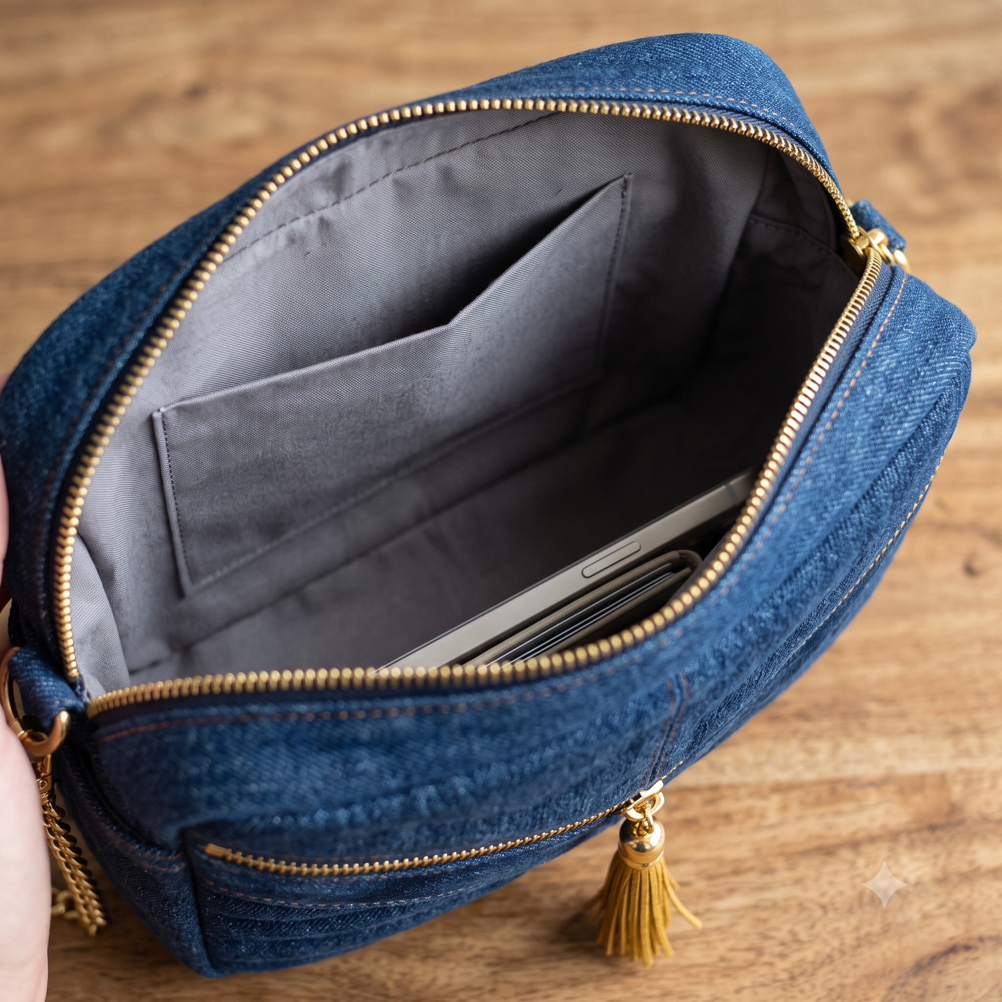 Quilted Denim Crossbody Bag Pattern PDF | Denim Bag Sewing Pattern with Video Tutorial