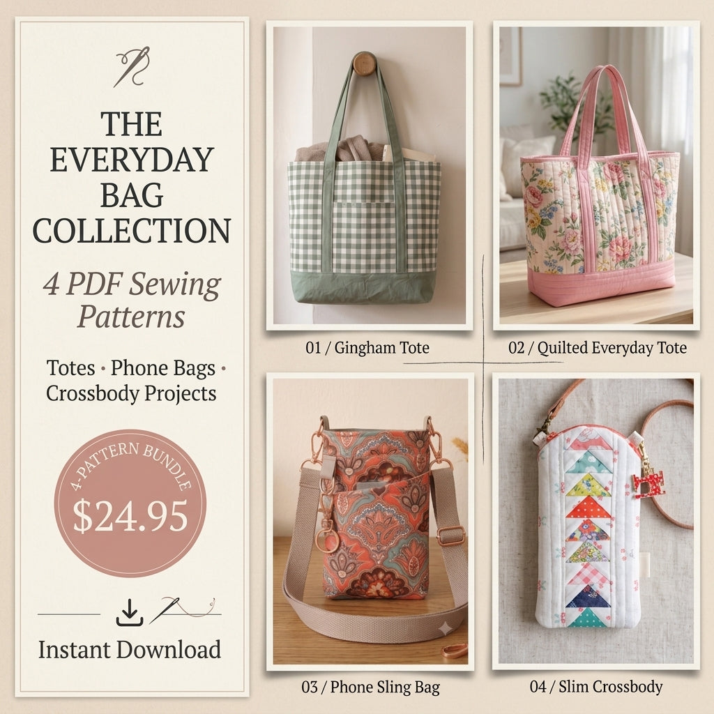 The Everyday Bag Collection – 4 PDF Sewing Patterns
