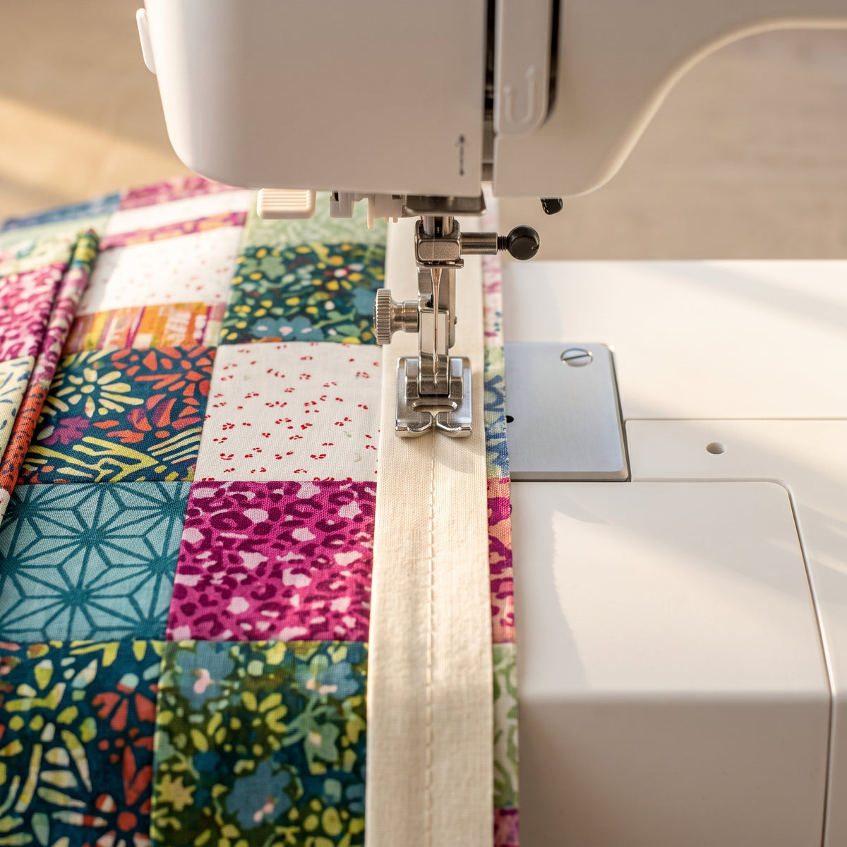 Modern Plaid Quilt Pattern PDF, 60x60 Throw, Fat Quarter Friendly