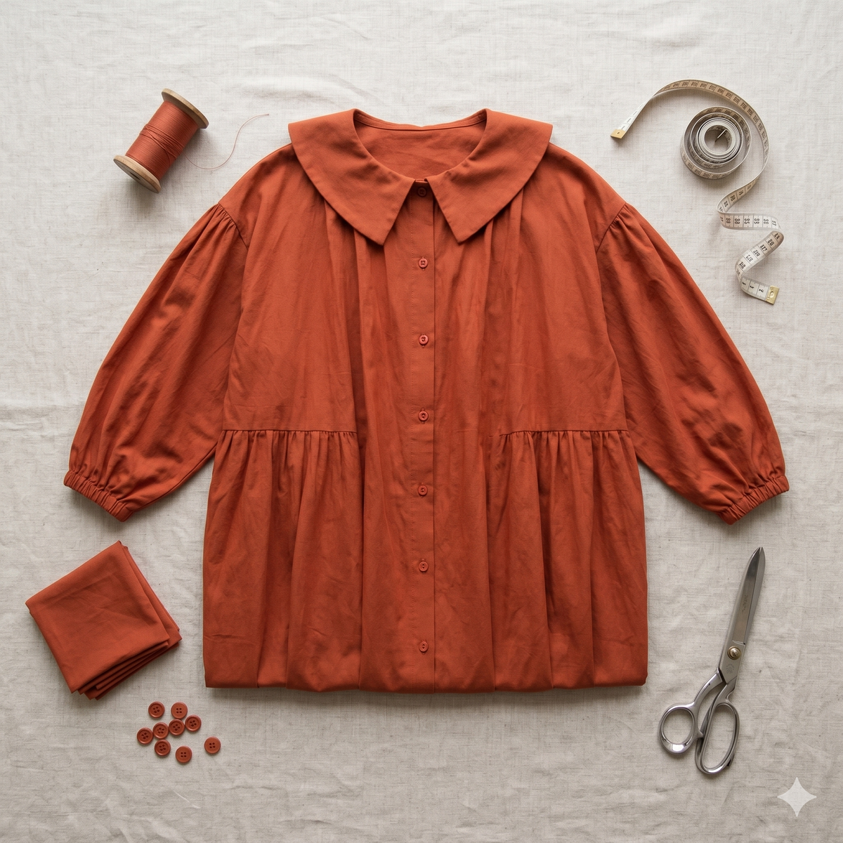 🍂 Oversized Smock Dress Sewing Pattern