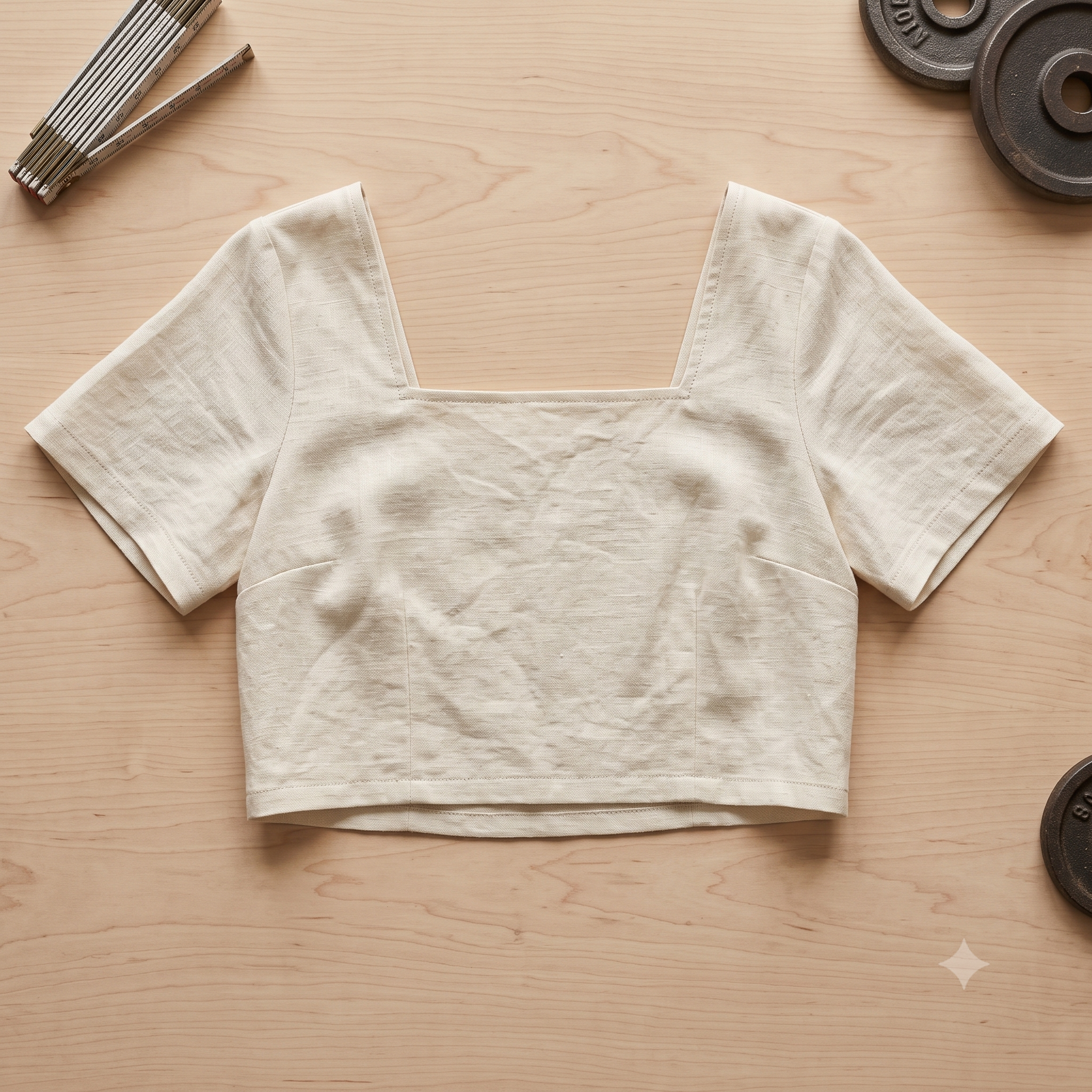 Square neck crop top sewing sattern pdf, Linen Top Pattern Women, Summer Blouse Pattern, Minimalist Top XS XXL, US 0-22
