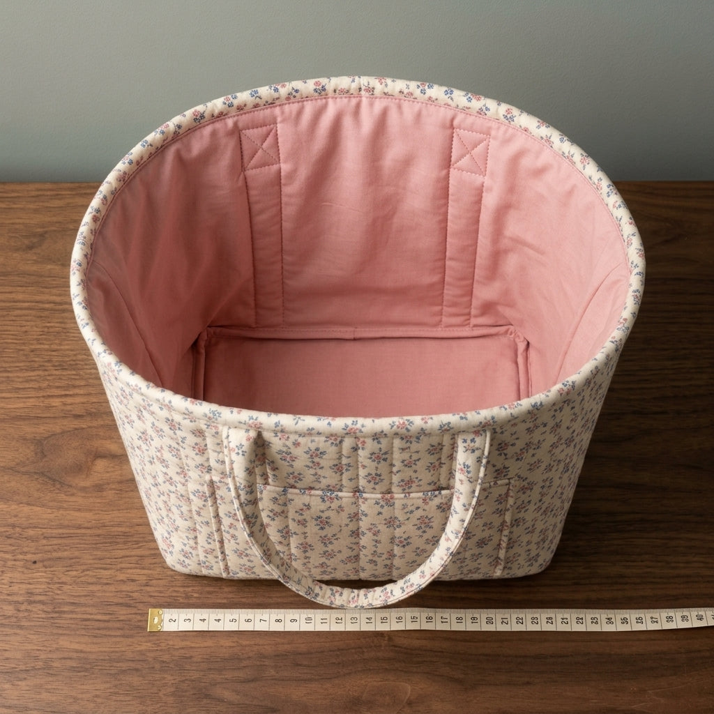 Fabric Storage Basket & Tote Bag PDF Sewing Pattern, 2 Sizes, Beginner