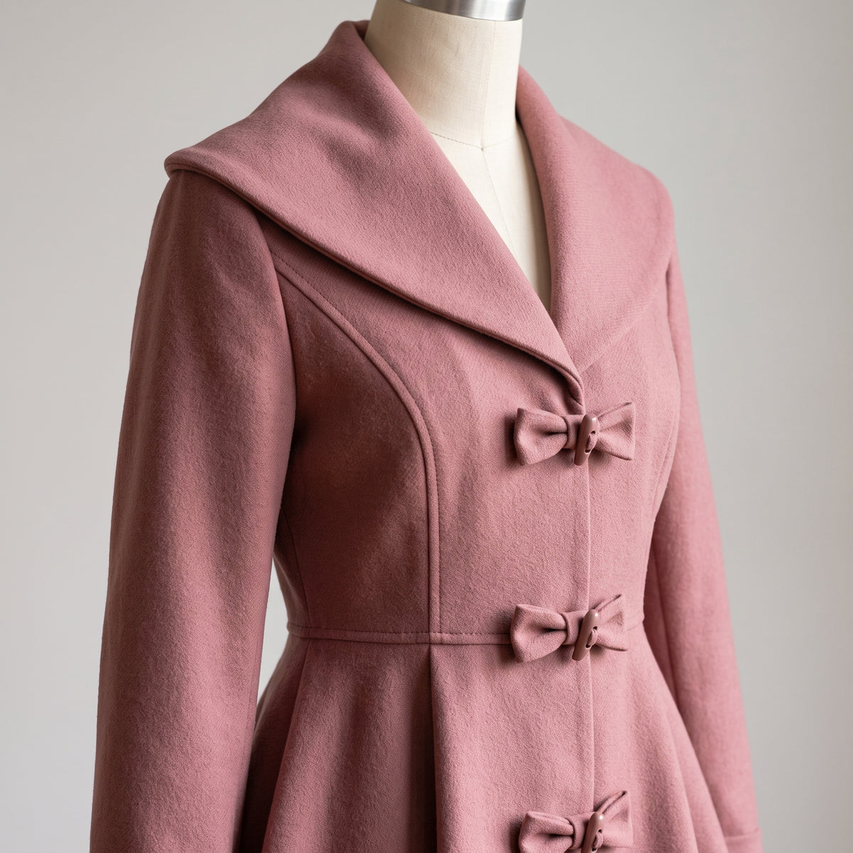 Shawl Collar Winter Coat Sewing Pattern PDF, XS-3XL, Fit and Flare