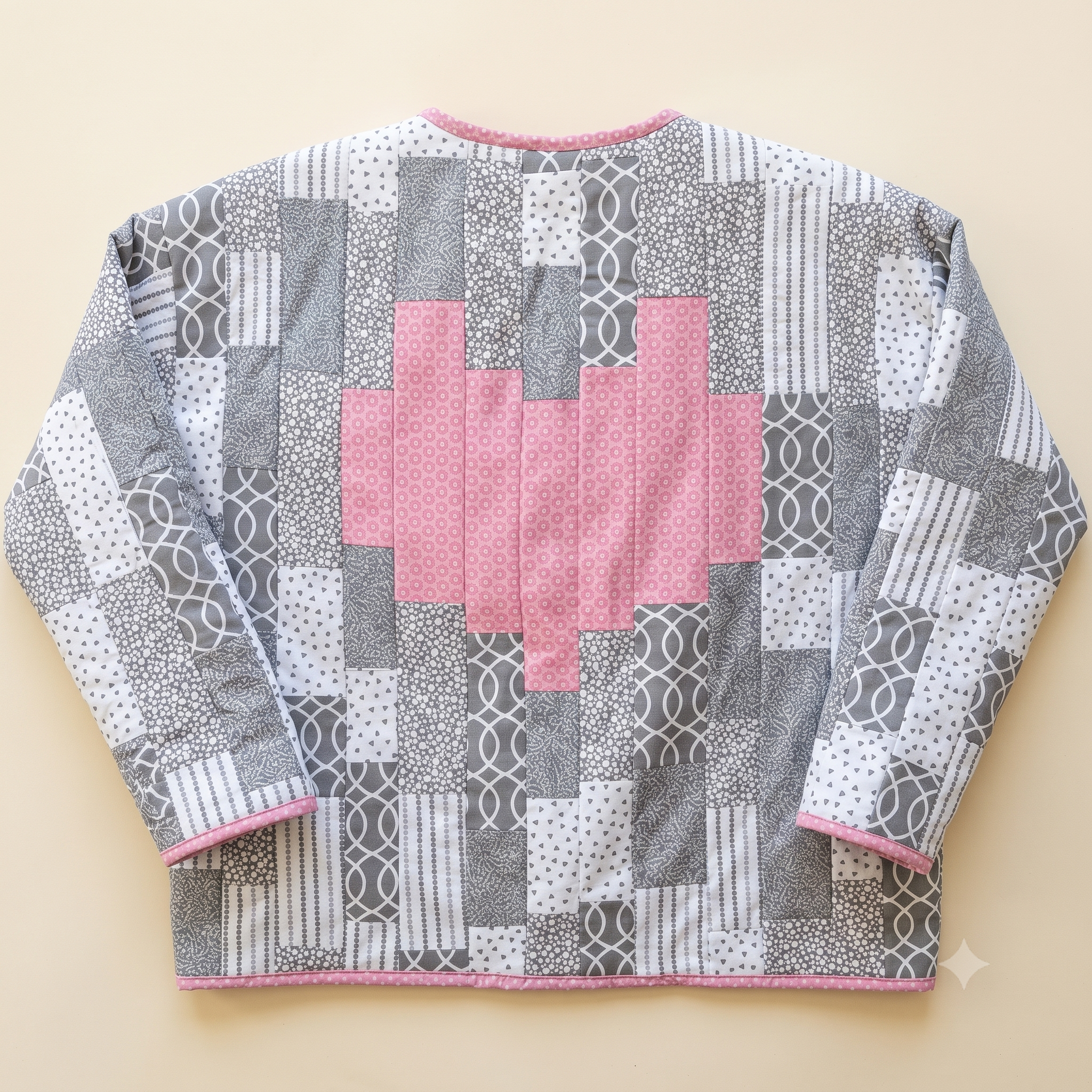 Quilted Patchwork Sweatshirt Jacket — PDF Sewing Pattern