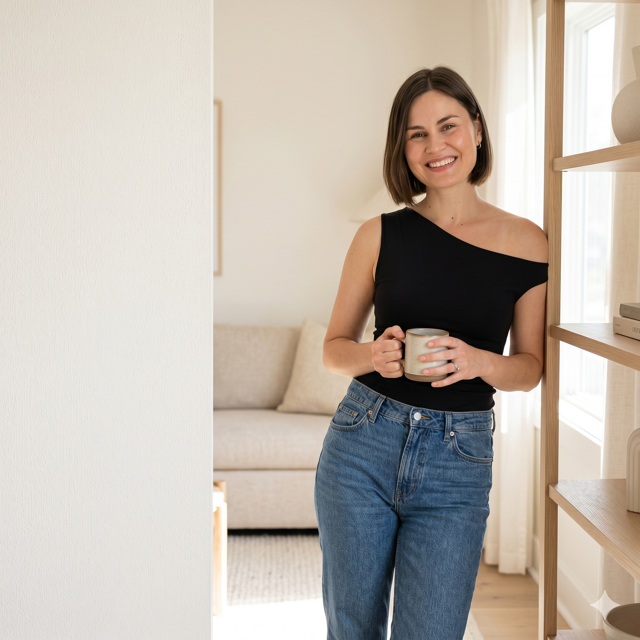 Asymmetrical One-Shoulder Top — Sewing Pattern (PDF) | Reversible Knit Top
