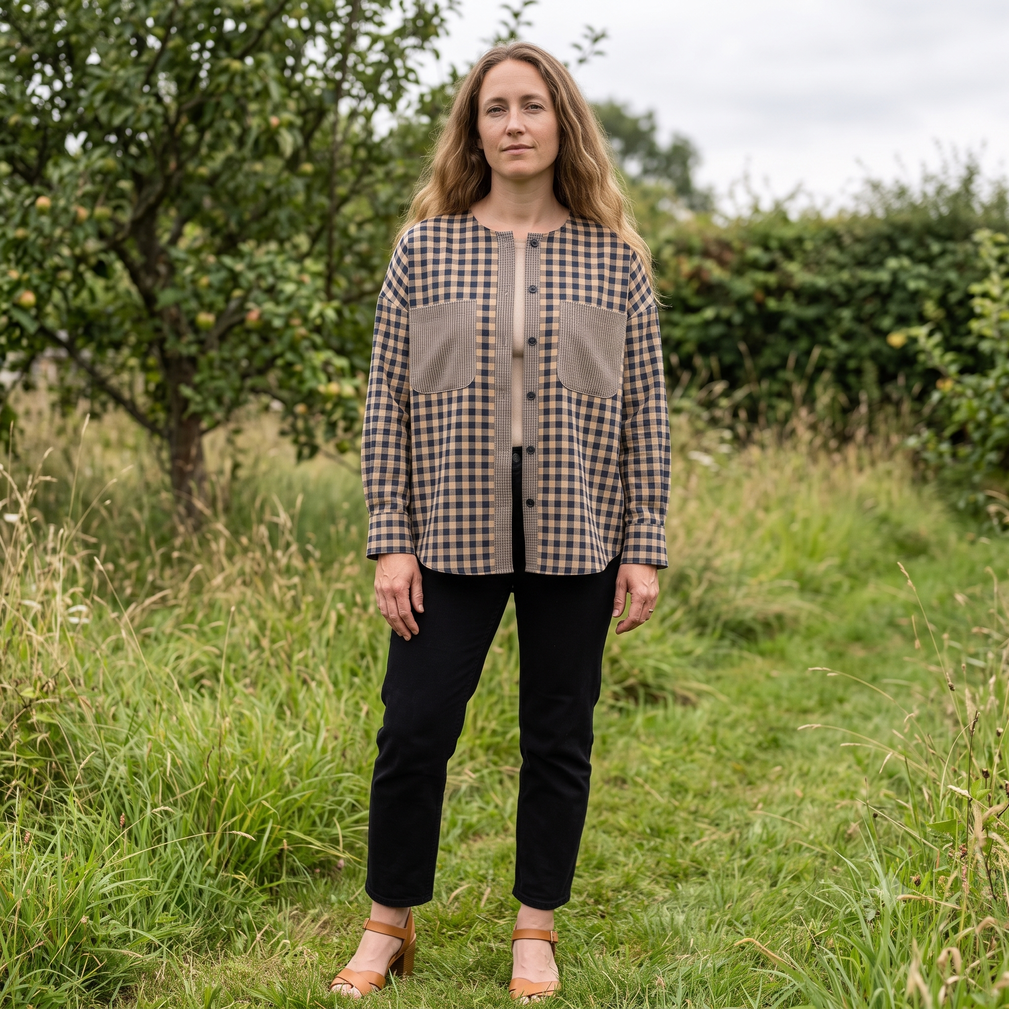 Oversized Shirt Sewing Pattern PDF | Round Neck Collarless Shirt | Sizes XS-XXXL | Intermediate Sewing Pattern | Instant Download