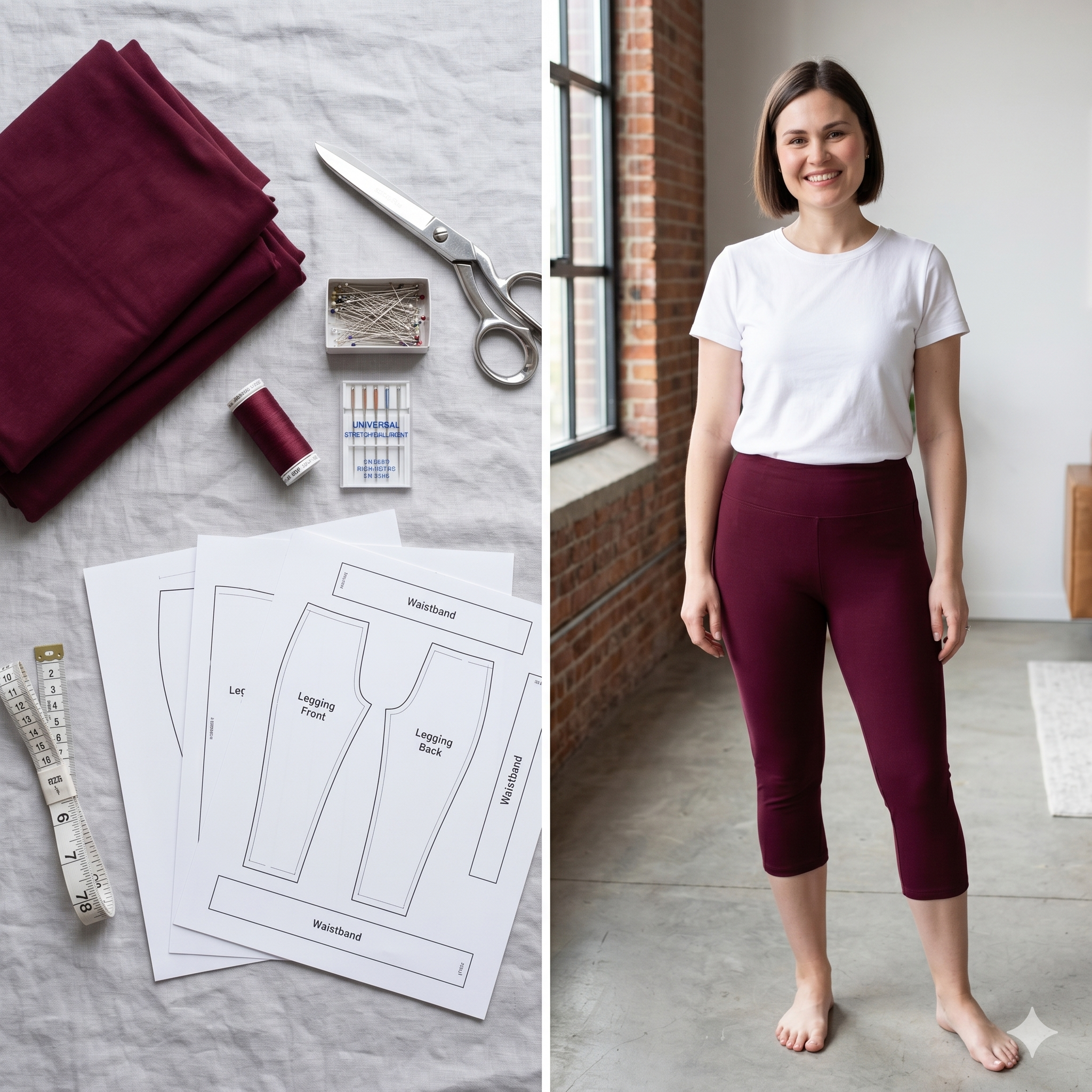 Low-rise Capri Legging -Sewing Pattern Pdf
