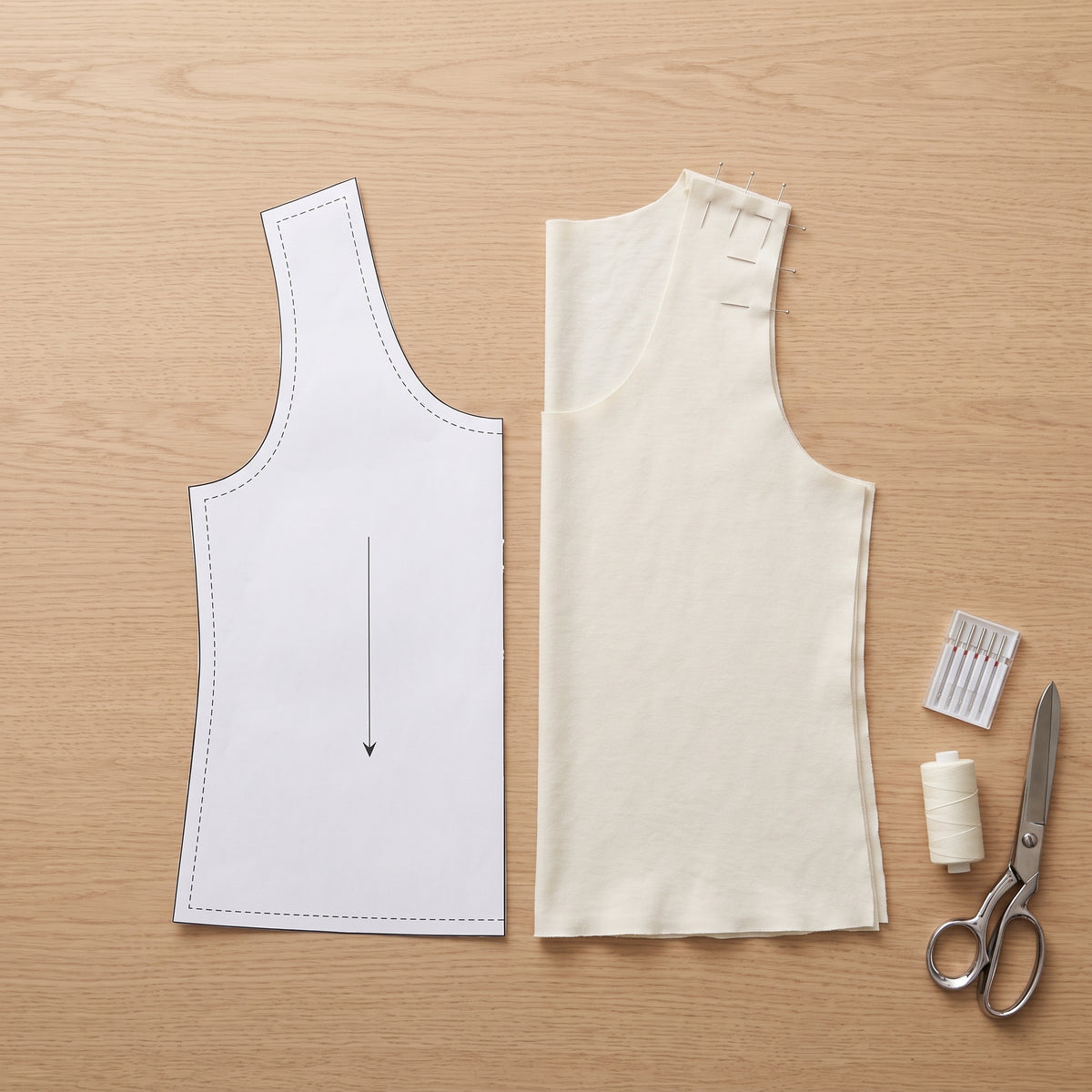 Tank Top Sewing Pattern PDF, XS-XXXL, Fitted Knit Vest Top