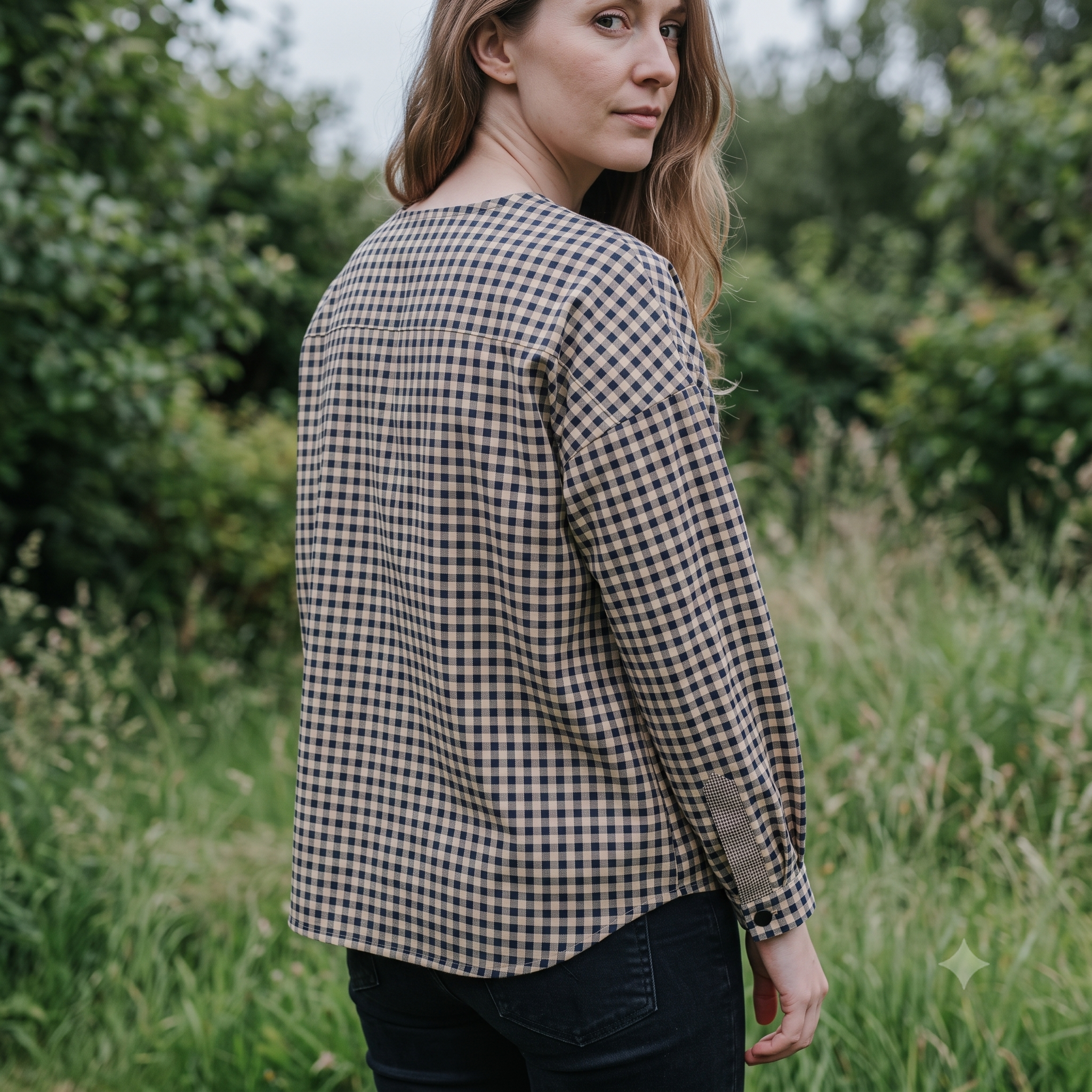 Oversized Shirt Sewing Pattern PDF | Round Neck Collarless Shirt | Sizes XS-XXXL | Intermediate Sewing Pattern | Instant Download