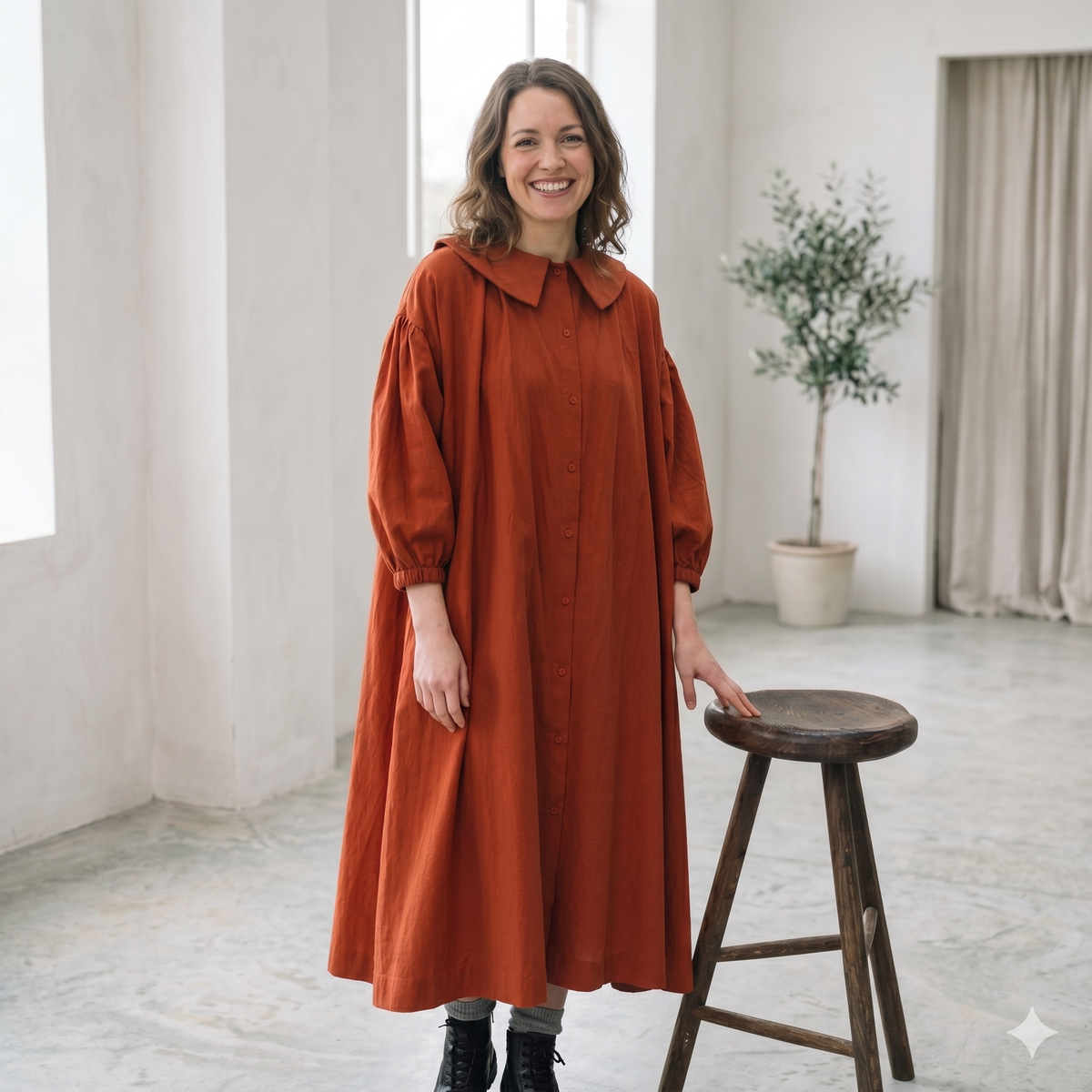 🍂 Oversized Smock Dress Sewing Pattern