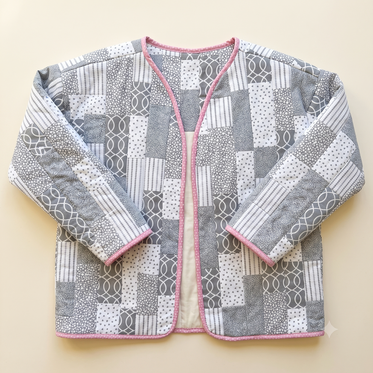 Quilted Patchwork Sweatshirt Jacket — PDF Sewing Pattern