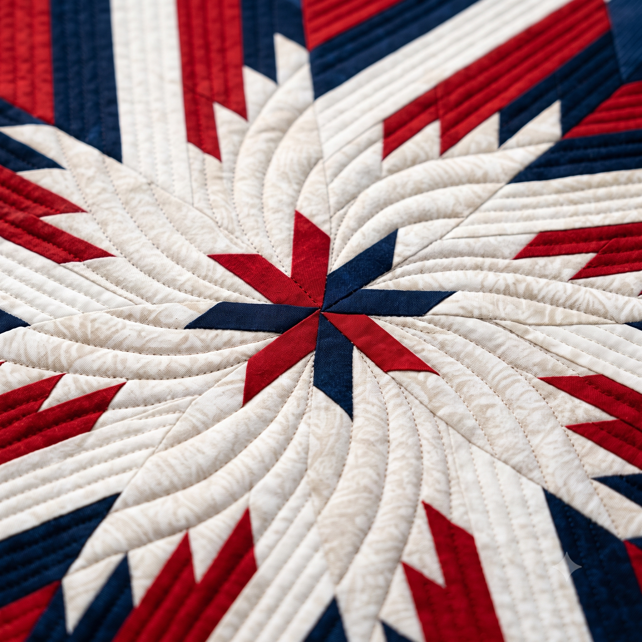 Ironbound Compass Star Quilt Pattern – Liberation Day - Patriotic Red White Blue Quilt PDF