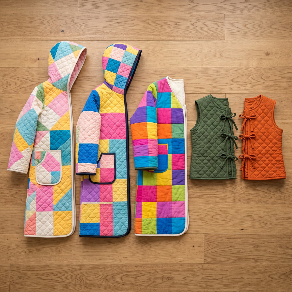 Quilted Jacket Sewing Pattern Bundle PDF, 5 Designs, XS to 5XL
