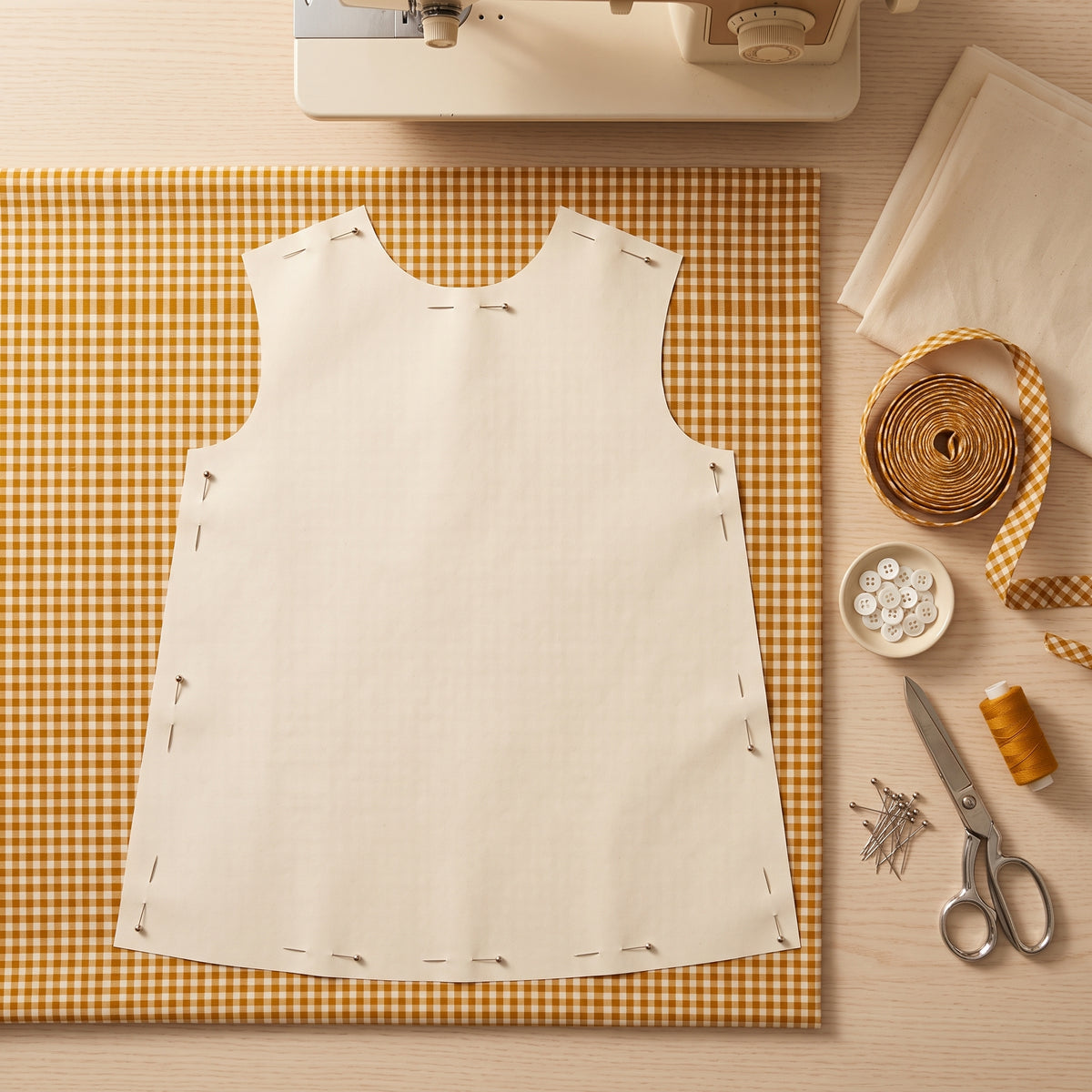 School Smock Sewing Pattern PDF | Kids Art Smock & Apron with Buttons | Sizes 1-6 Years | A4, A0 & Projector
