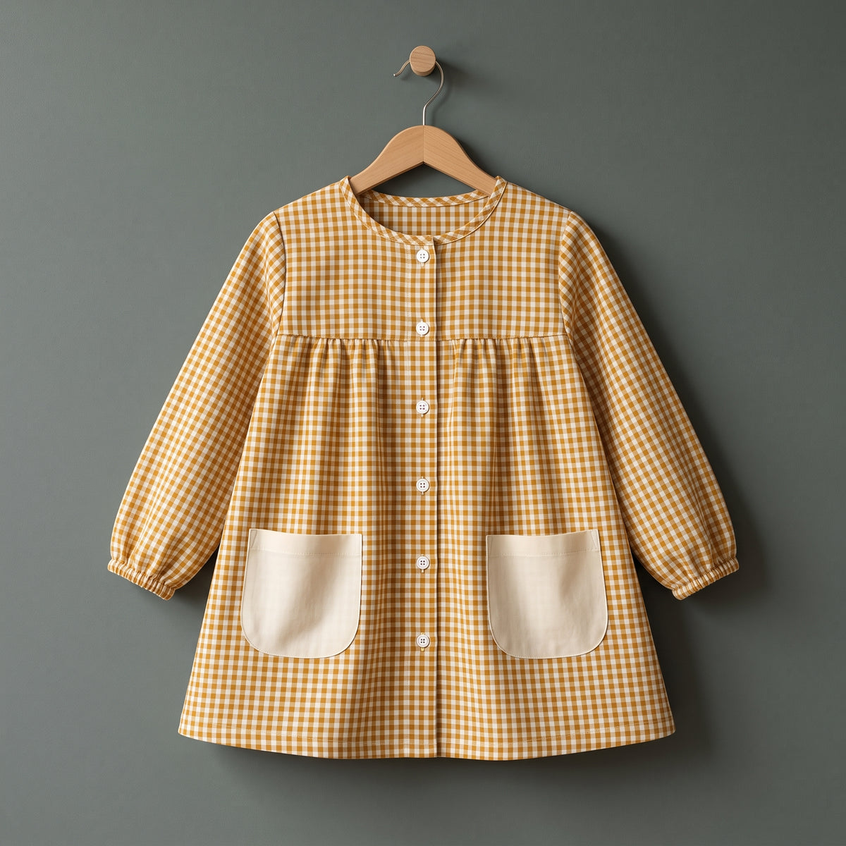 School Smock Sewing Pattern PDF | Kids Art Smock & Apron with Buttons | Sizes 1-6 Years | A4, A0 & Projector