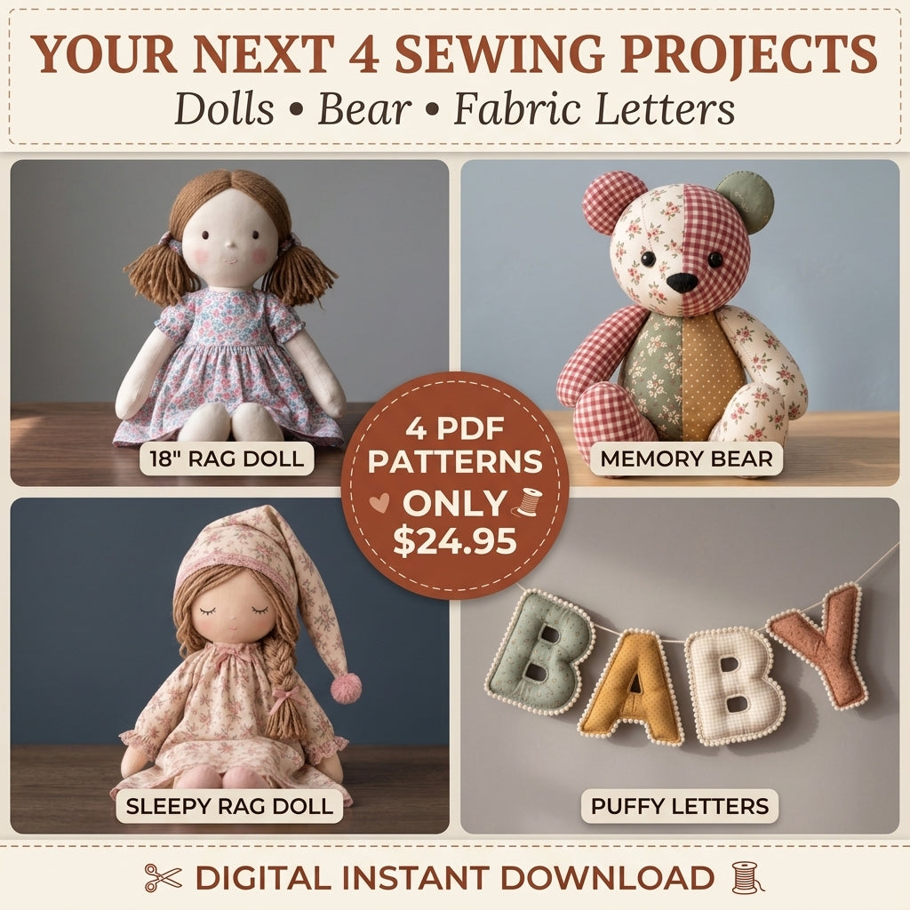 The Handmade Keepsake Collection – 4 PDF Sewing Patterns