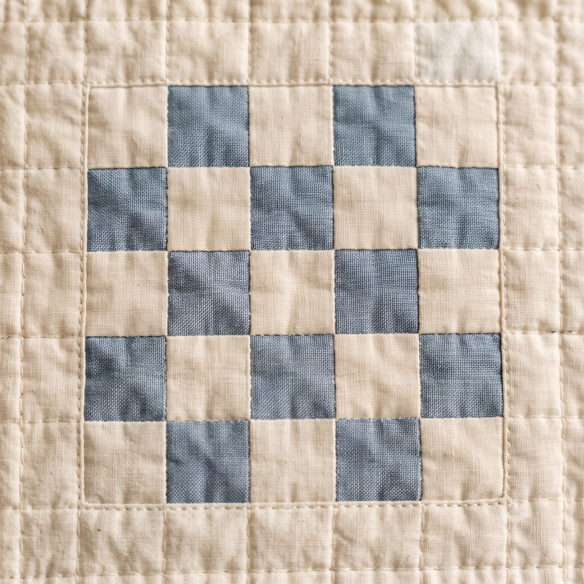 Nine Patch Quilt Pattern PDF, Beginner Modern Quilt Pattern, Minimalist Patchwork Throw, 48x60 Quilt Instant Download
