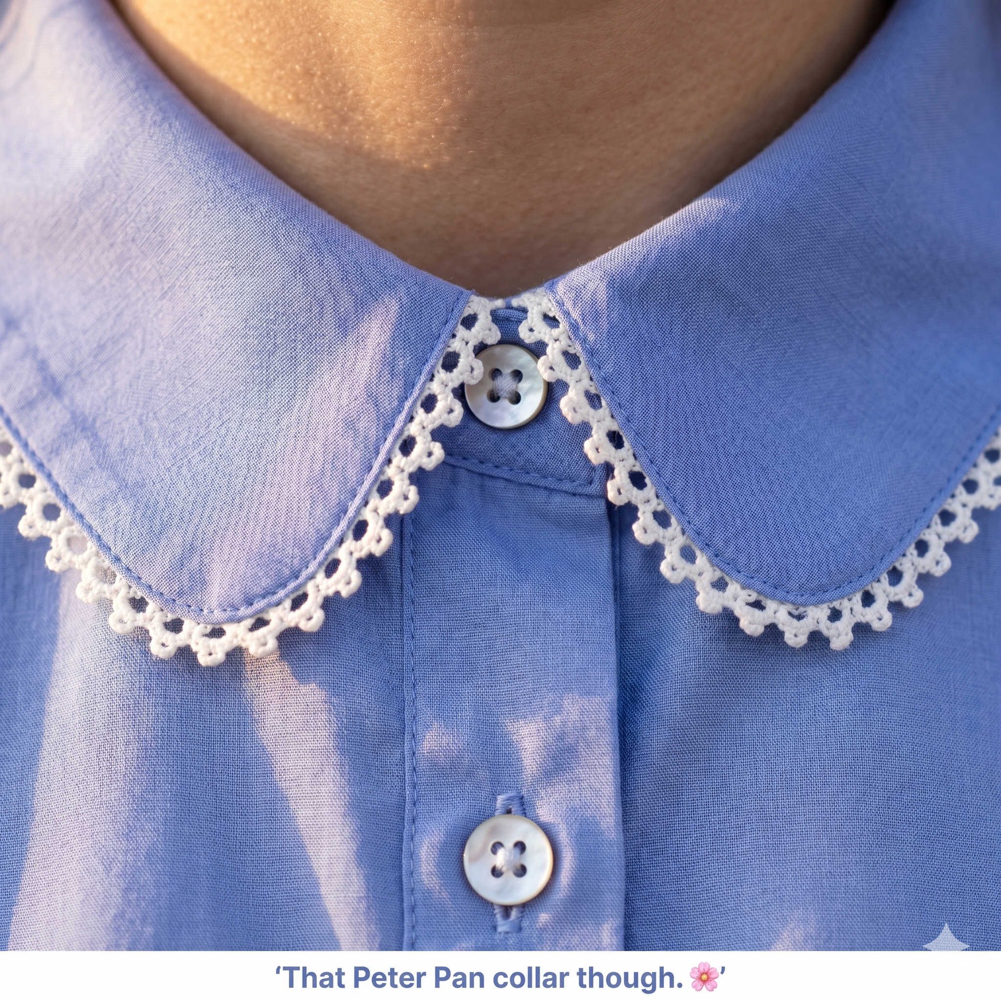 Peter Pan Collar Button-Down Blouse Sewing Pattern – Bishop Sleeves, Front Placket (PDF Download)