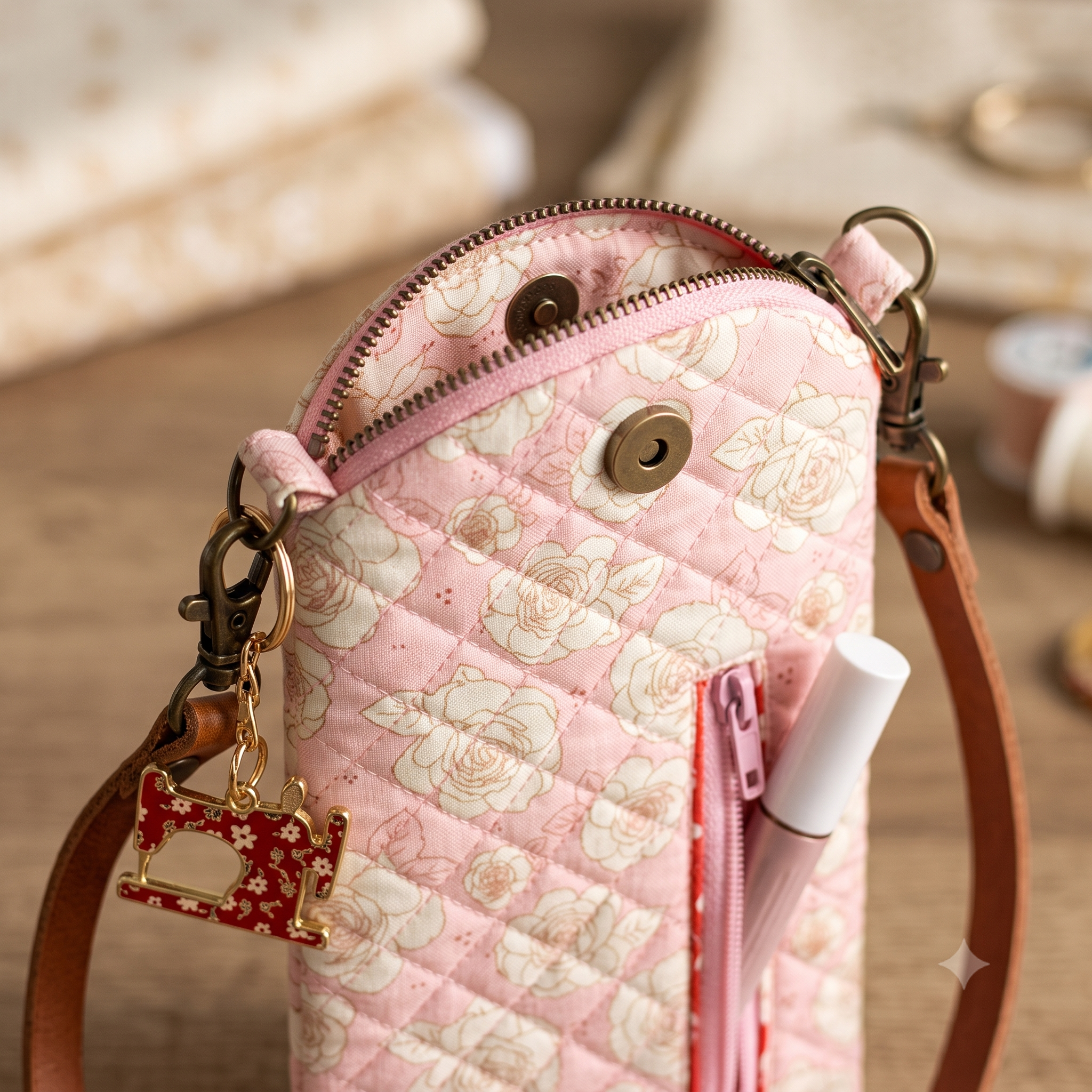 Phone Bag PDF Sewing Pattern, Quilted Crossbody Phone Pouch Pattern, Slim Phone Purse Pattern, Instant Download