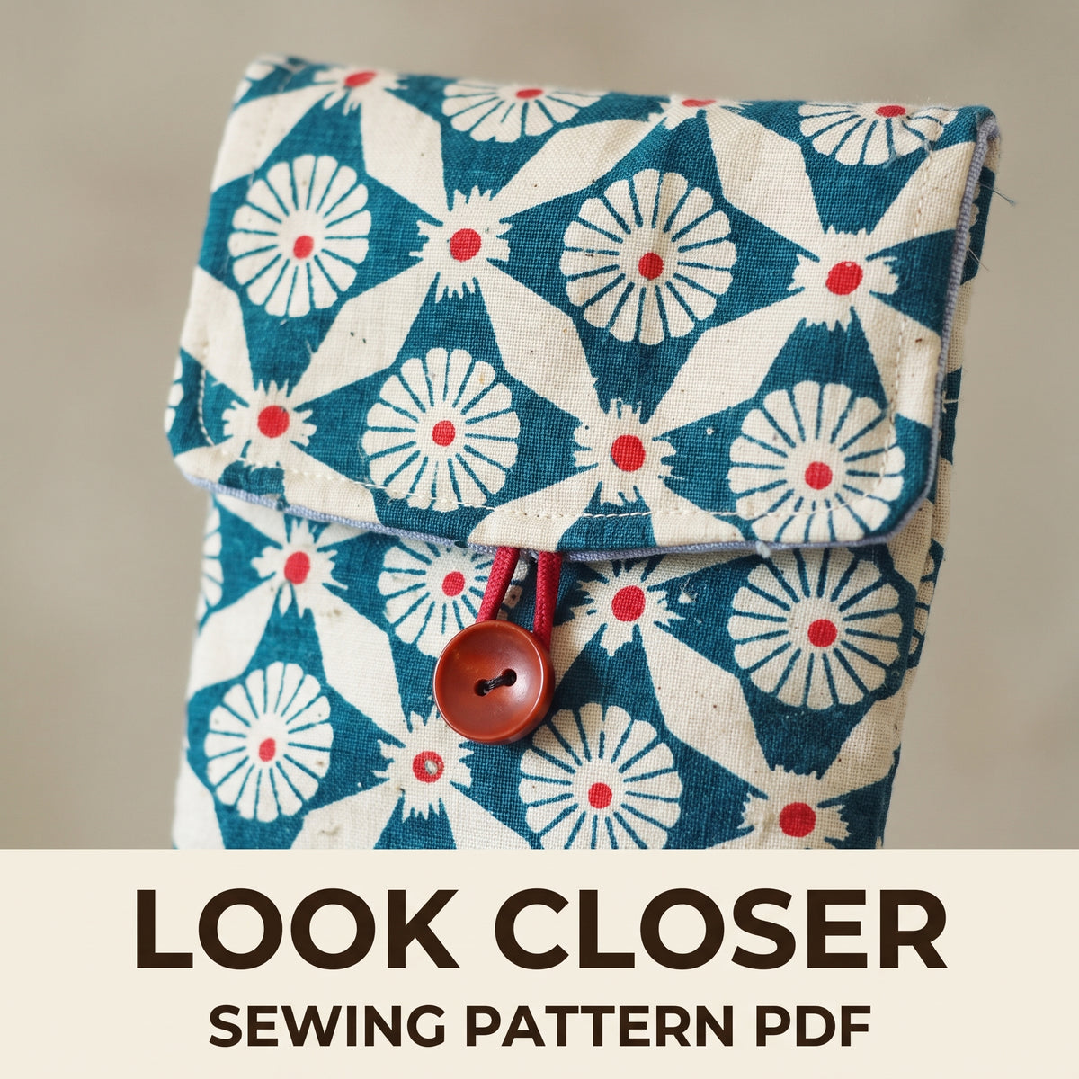 Phone Crossbody Bag Sewing Pattern PDF, Small Pouch with Flap, Detachable Adjustable Strap and Card Pocket