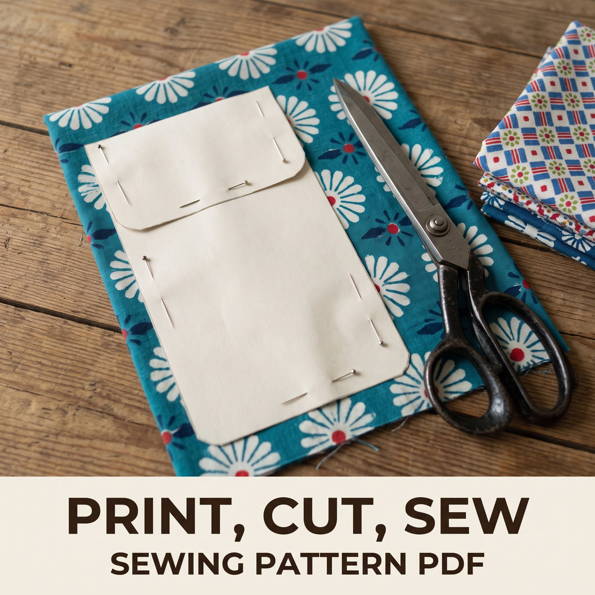 Phone Crossbody Bag Sewing Pattern PDF, Small Pouch with Flap, Detachable Adjustable Strap and Card Pocket