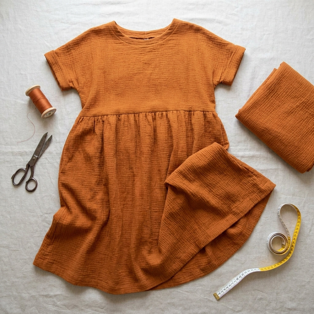 🍂 Rust Dress Sewing Pattern