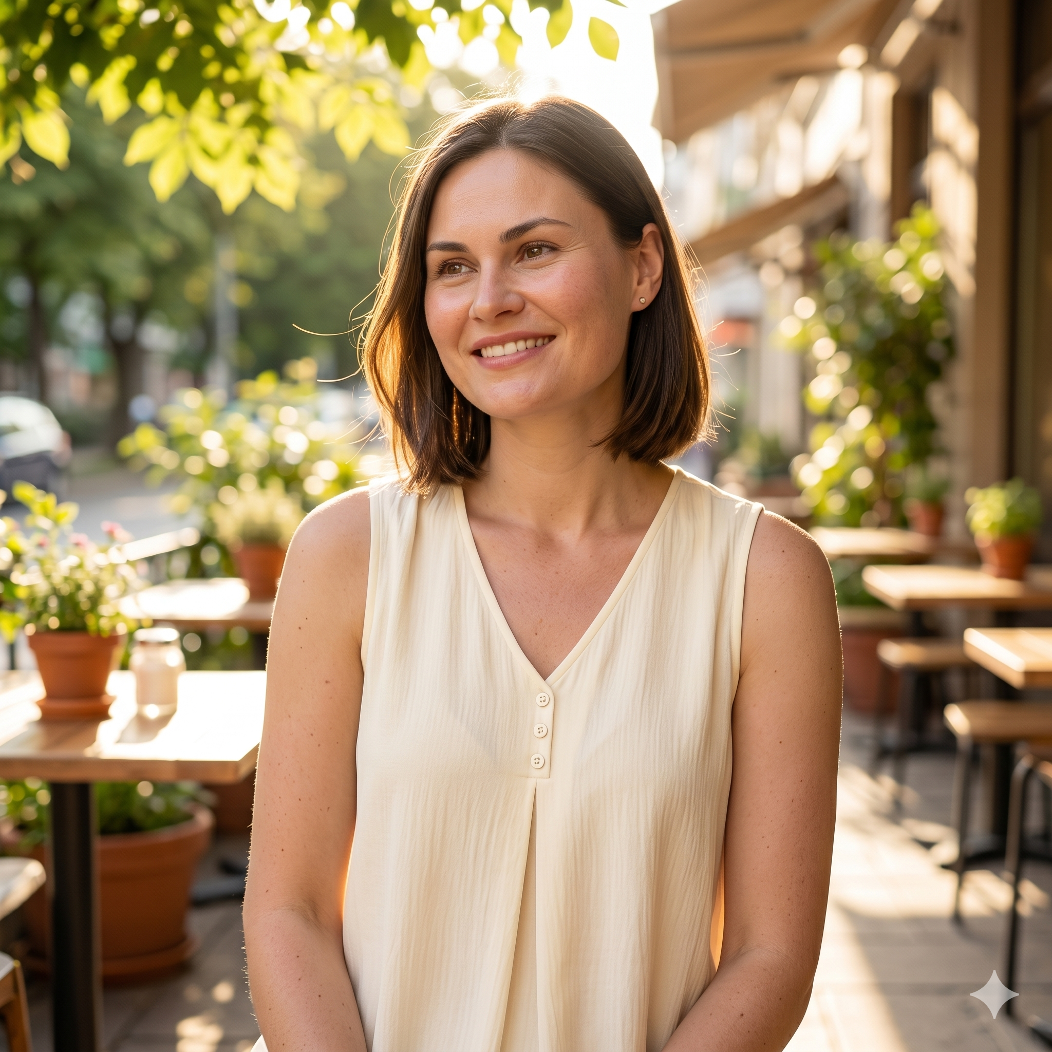 Pleated Front Sleeveless Top — Sewing Pattern (PDF) | V-Neck Summer Blouse