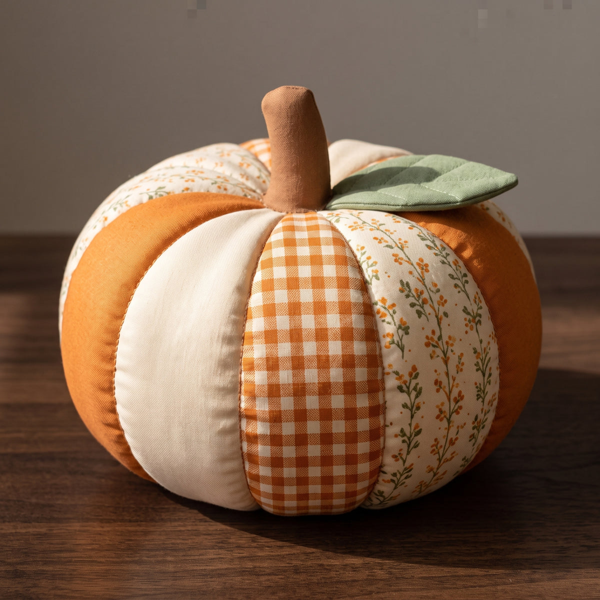 Patchwork Pumpkin Sewing Pattern PDF | Two Projects: Stuffed Fabric Pumpkin & Quilted Mat | Fat Quarter Friendly | US Letter & A4