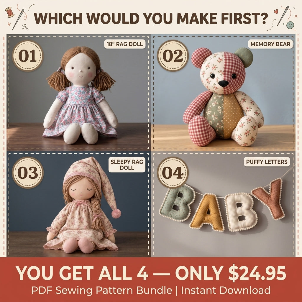 The Handmade Keepsake Collection – 4 PDF Sewing Patterns