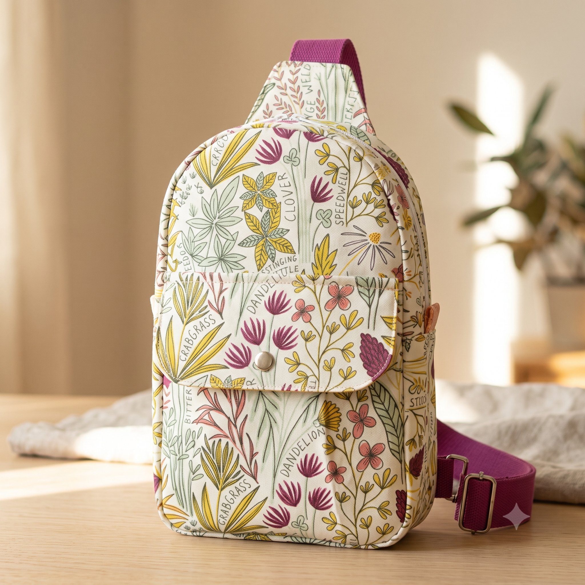 Sling Bag PDF Sewing Pattern, Crossbody Bag Pattern with 3 Pocket Options, Intermediate Bag Making Pattern, Instant Download