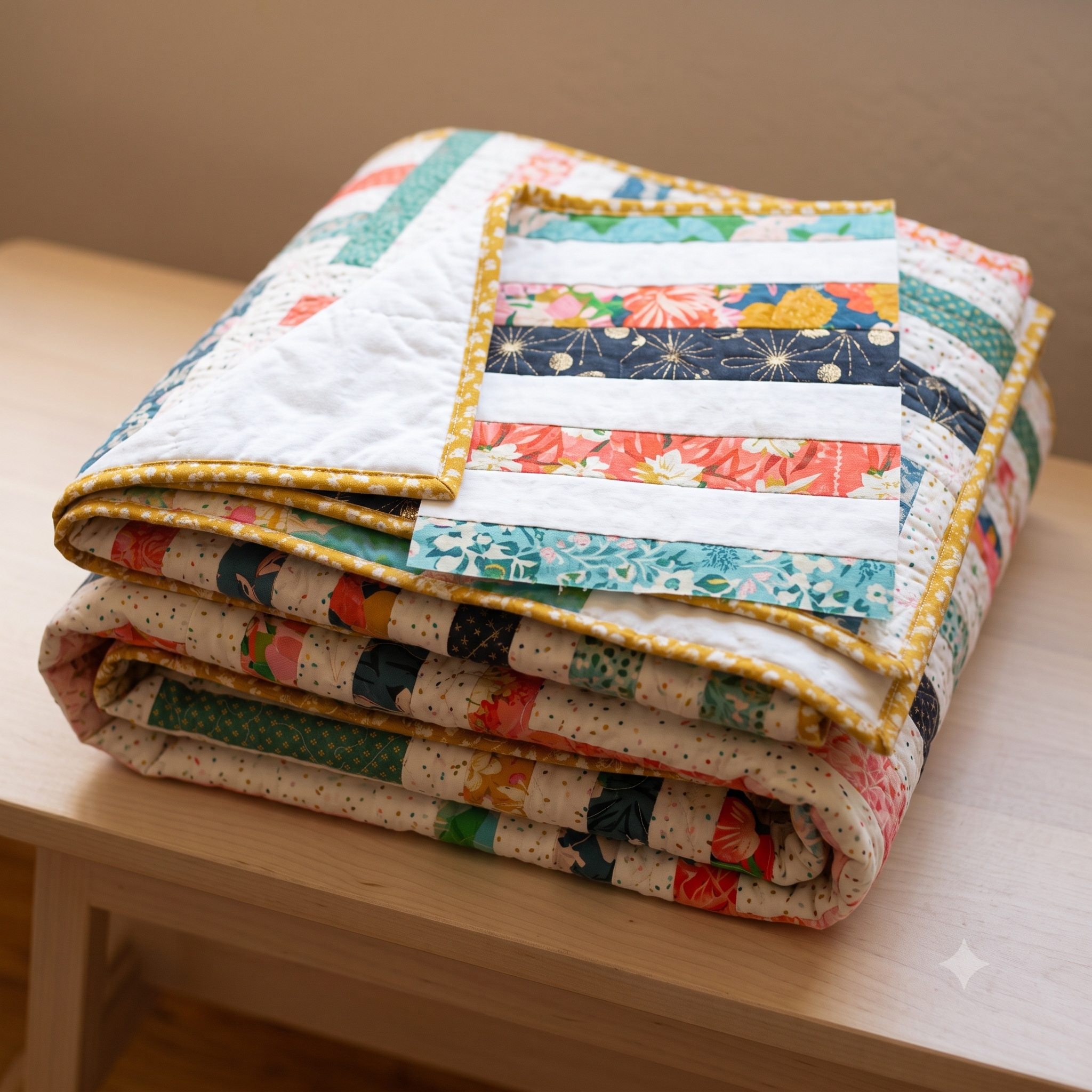 Strip Quilt Pattern PDF | Precut Friendly Jelly Roll Throw | Beginner Quilting Pattern No Triangles | Two Sizes | Instant Download