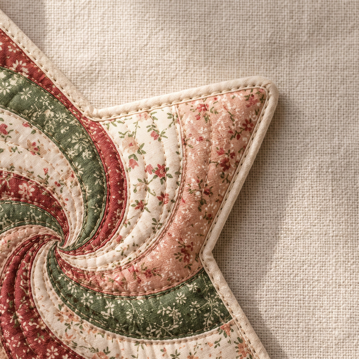 Quilted Star Ornament Pattern | Swirl Christmas Ornament, 7 Variations & 8 Palettes | Scrap Friendly | Instant Download PDF