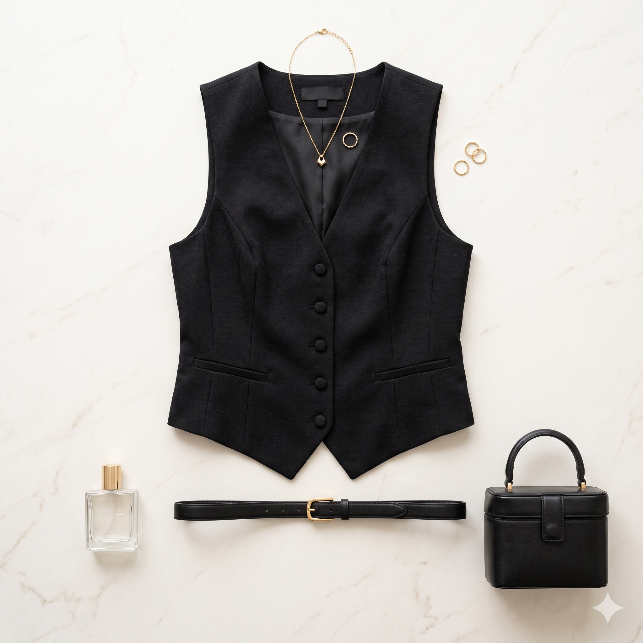 Tailored V-Neck Vest — Sewing Pattern (PDF) | Fitted Button-Front Waistcoat
