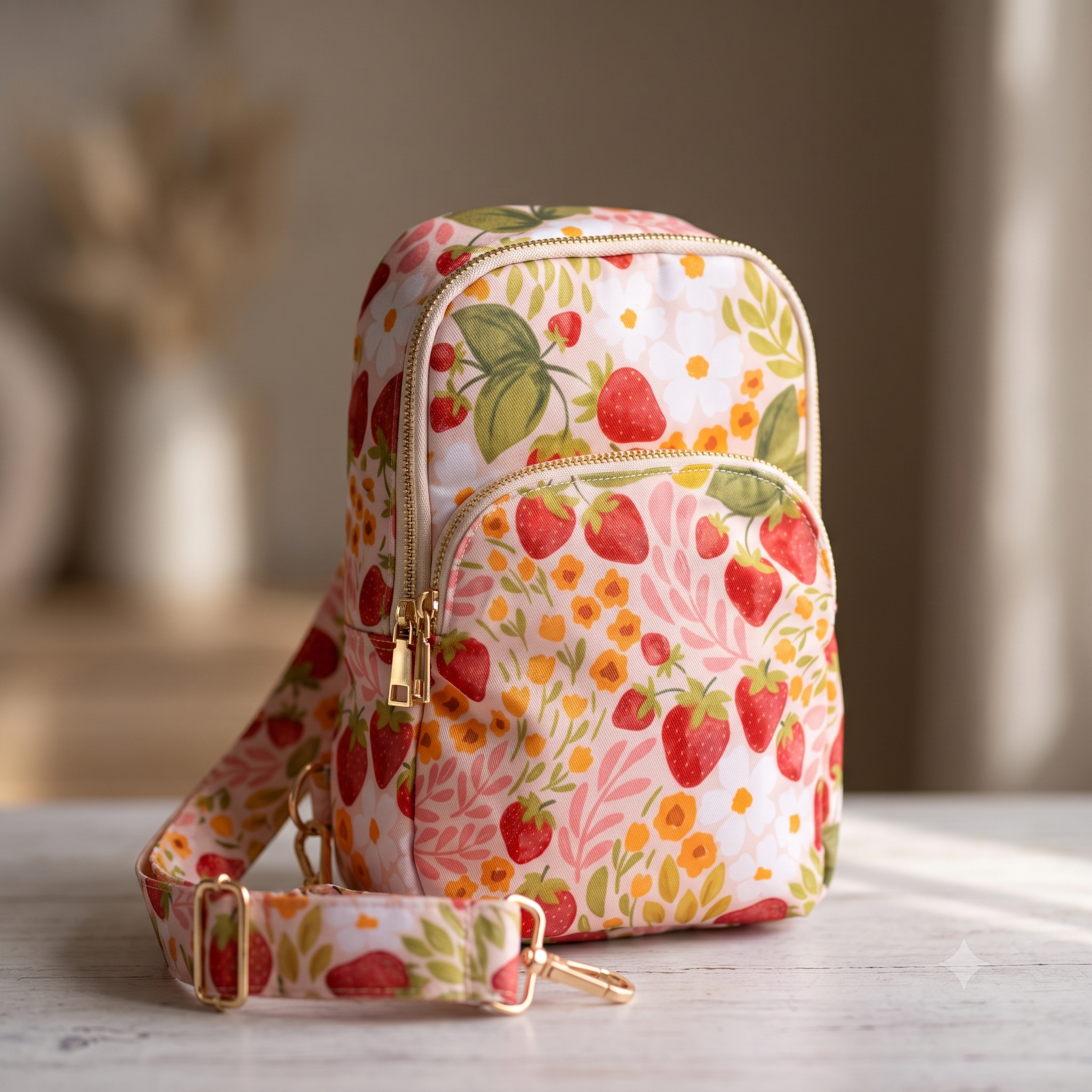 Padded Sling Bag PDF Sewing Pattern | Crossbody Sling Backpack | Front + Interior Zip Pockets, Convertible Strap | Beginner Friendly