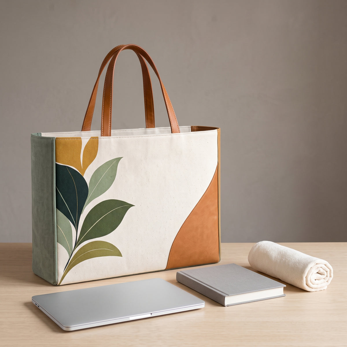 Market Tote Bag PDF Sewing Pattern | Structured Canvas Shopper, Boxed Base & Pockets, No Templates