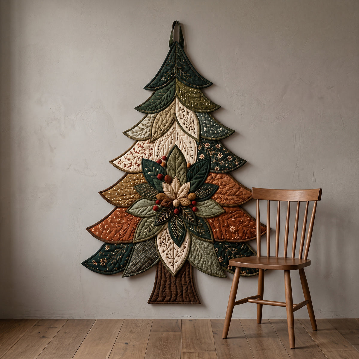 Christmas Tree Wall Hanging Quilt Pattern PDF | Applique Wall Art & Door Decor, A4 & US Letter