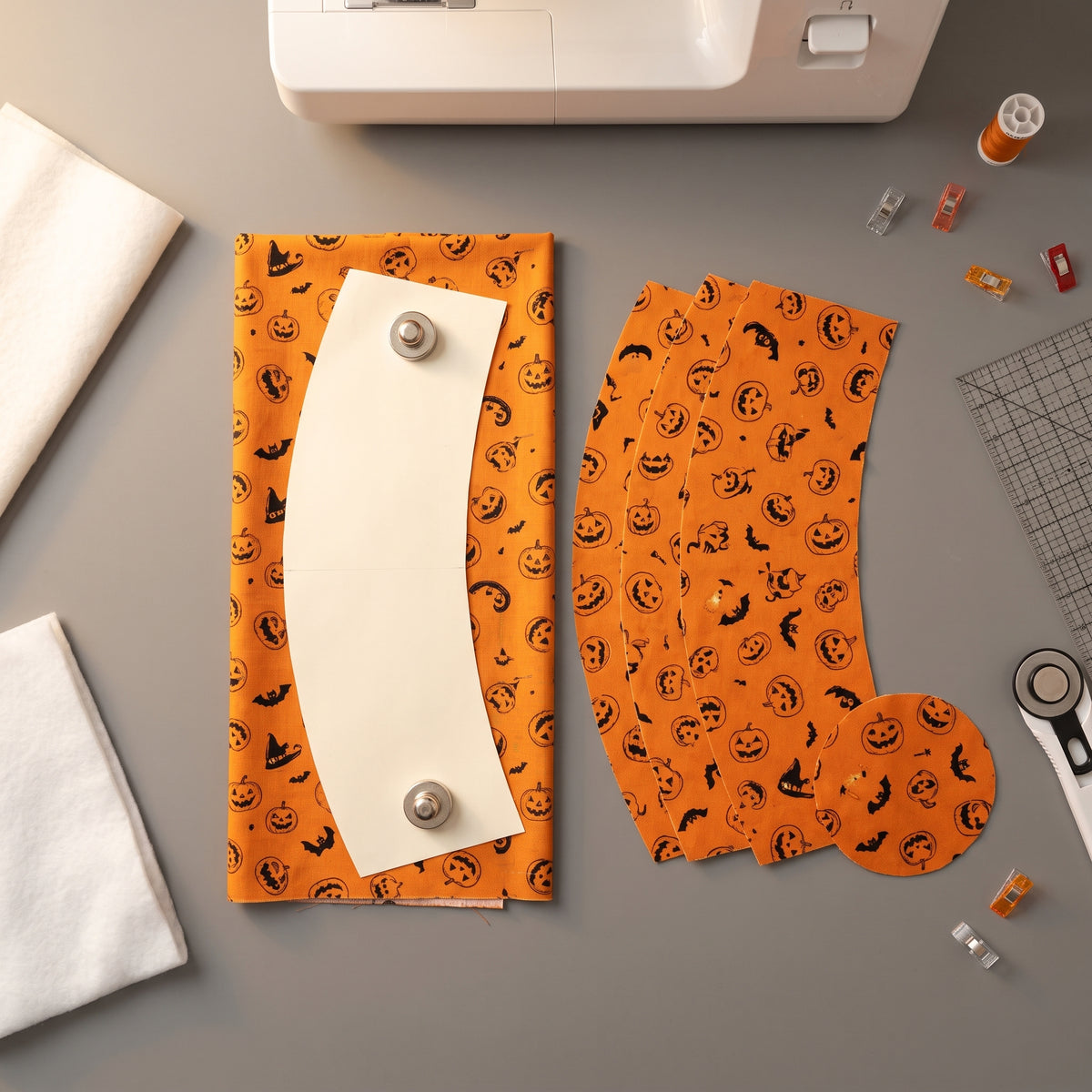 Trick or Treat Bag Sewing Pattern PDF | Fabric Halloween Bucket & Basket, Fully Lined | One Fat Quarter | A4 & US Letter