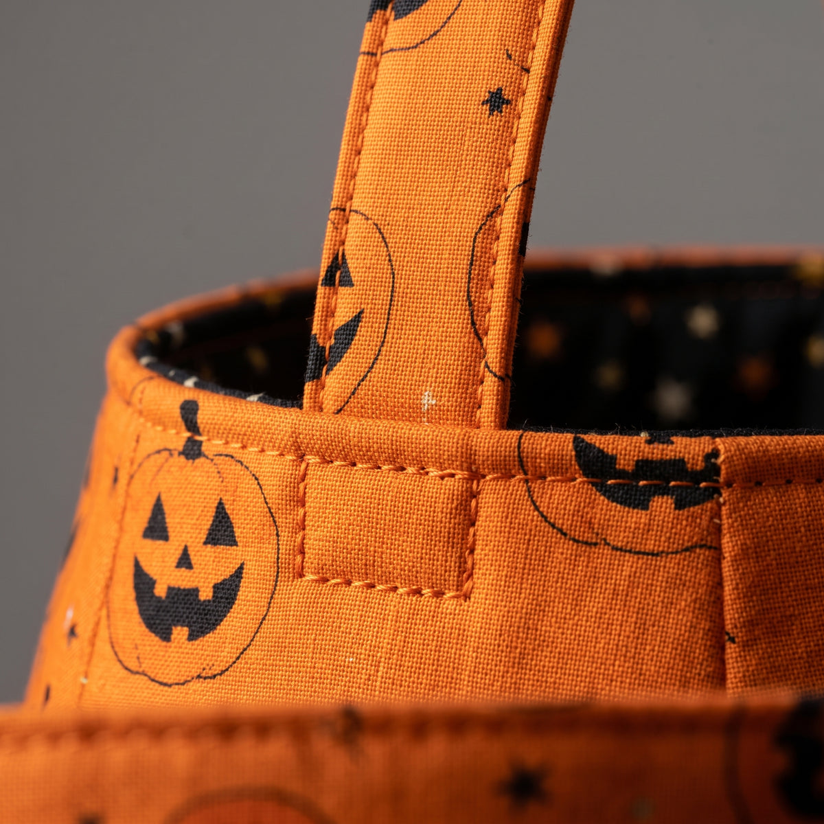 Trick or Treat Bag Sewing Pattern PDF | Fabric Halloween Bucket & Basket, Fully Lined | One Fat Quarter | A4 & US Letter