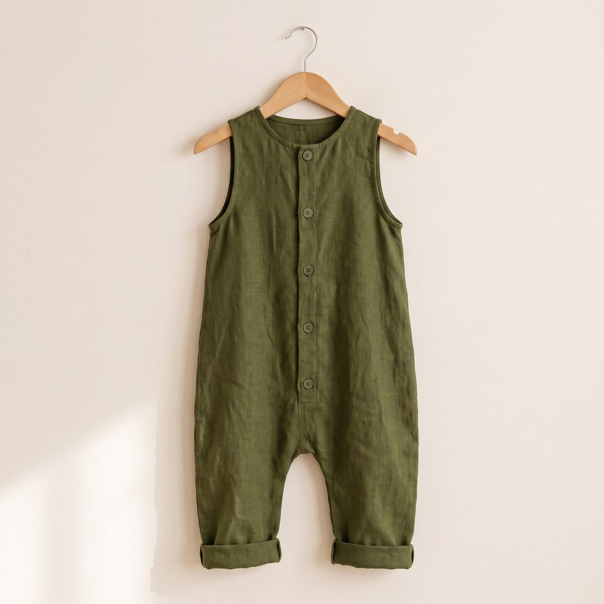 Baby & Toddler Romper Sewing Pattern PDF | Sleeveless Button-Front Jumpsuit | Newborn to 6 Years | A4 & A0 Instant Download