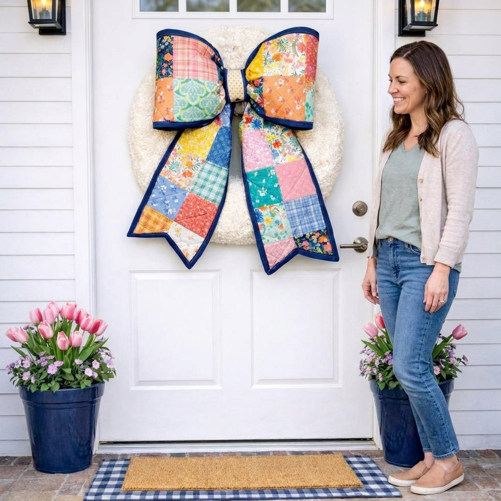 🎀 Patchwork Quilted Bow Sewing Pattern