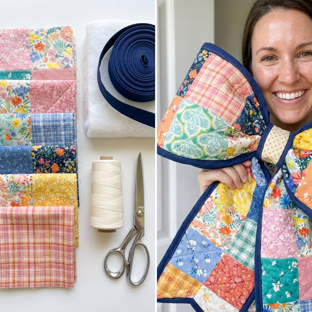 🎀 Patchwork Quilted Bow Sewing Pattern