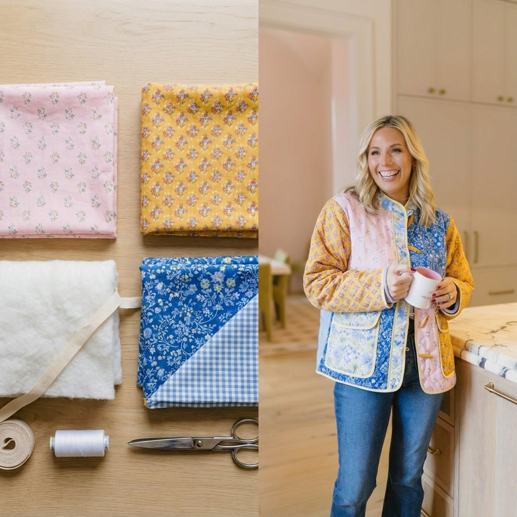 🌸 Patchwork Quilted Jacket Sewing Pattern Pdf